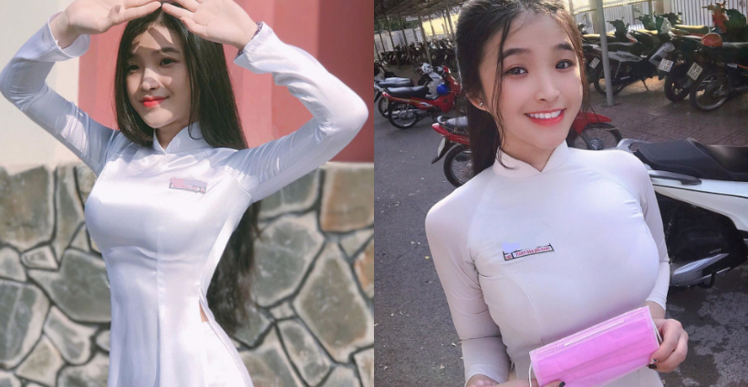 奥黛最高！「越南学生妹」传统服饰展现巨乳曲线　紧绷布料太性感-小湿妹图