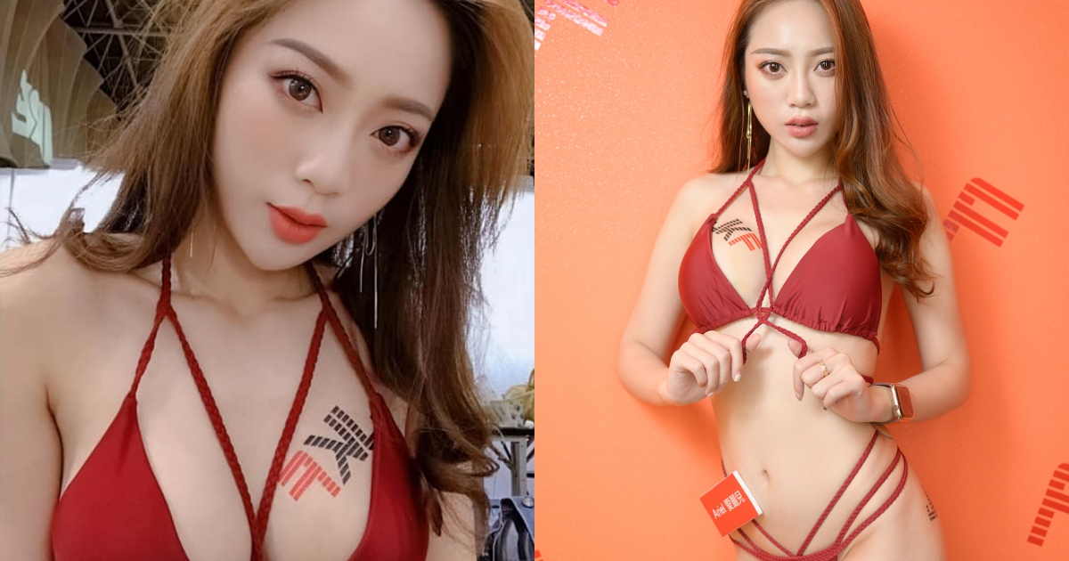 快门摄不停！「Ariel爱丽儿」橱窗内美体放送，「浑圆D奶」配170cm长腿真的好杀！-小湿妹图