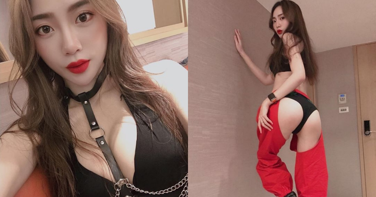 女王大人驾到！「Ariel 爱丽儿」爆乳绑带铁链霸气四溢，下身挖洞露出「浑圆蜜桃」！