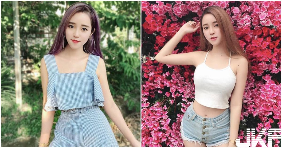 充满活力的正妹「KYLIE」，穿热裤露出「极细纤腰」，可爱又不失性感啊！