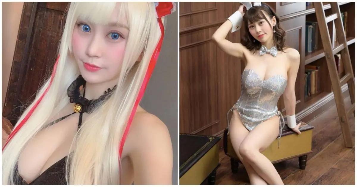 「火辣正妹」兔女郎打扮超骚气，「白嫩浑圆巨乳」太喷鼻血了！