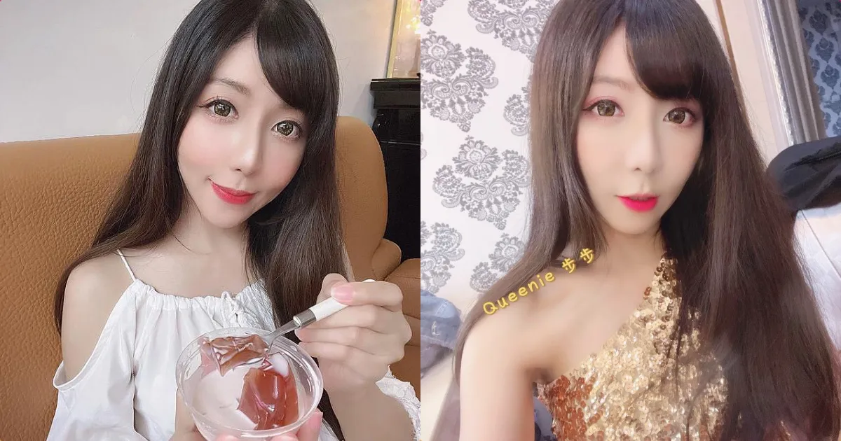 长发女神「步步」性感吃茶冻，小露香肩「曲线好撩人」！