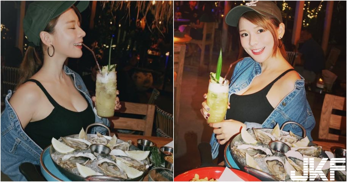 「甜美正妹」大啖生蚝好豪气，画面诱人「超澎湃」，好想和他共进晚餐～