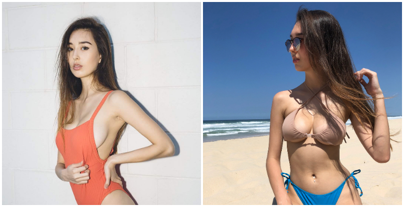 时尚「爆乳正妹」超有质感！豪迈分量与时尚穿搭结合，大开中路的性感诱惑！