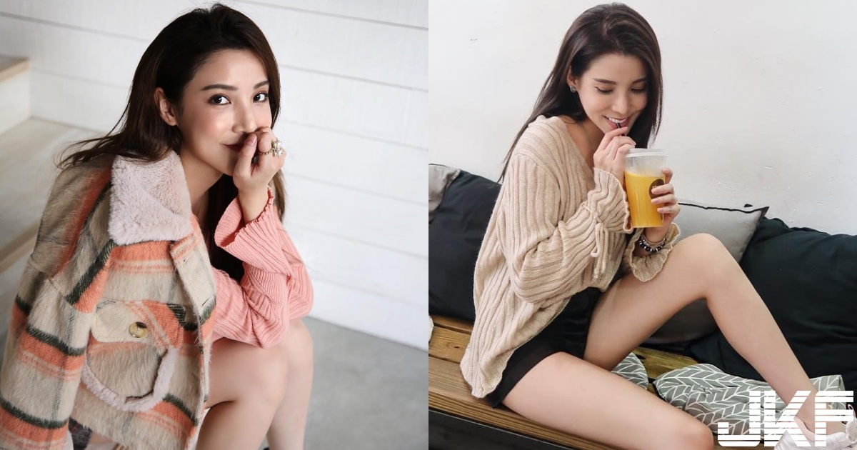 质感美女的下午茶时光，慵懒露出「白嫩长腿」令人无法抗拒～