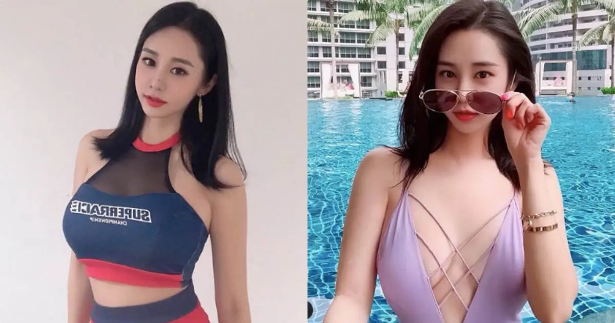 爆乳车模「강하빈」穿上大深V比基尼，中路大开画面超喷血！