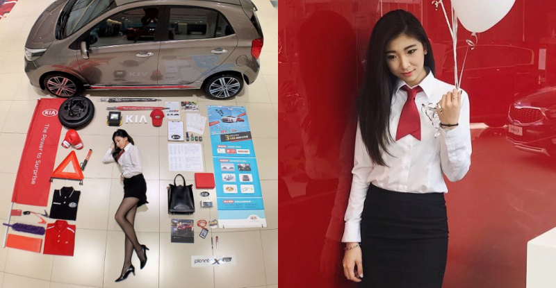 香车美人一次包轨！汽车业代「Fufu Yang」开箱晒纤长美腿，这下买车都得跑台中啦！