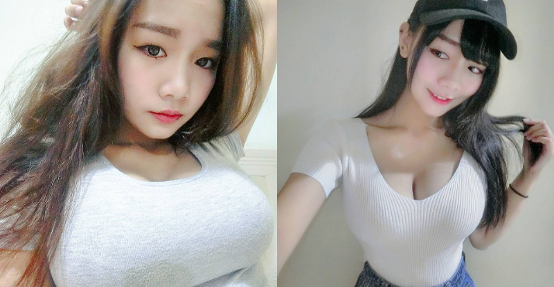 浑圆乳球妹把萤幕塞满满！「巨乳纤腰」的倒三角形身材实在有够猛！-小湿妹图