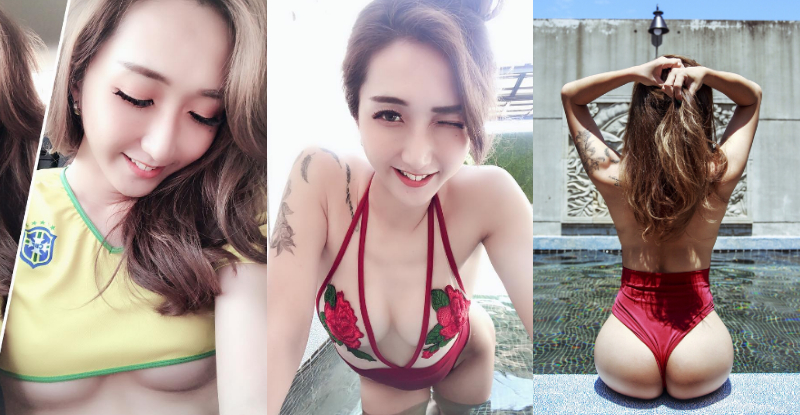 「露半乳」为世足加油！翘臀正妹衣服一掀秀出两颗「浑圆足球」！