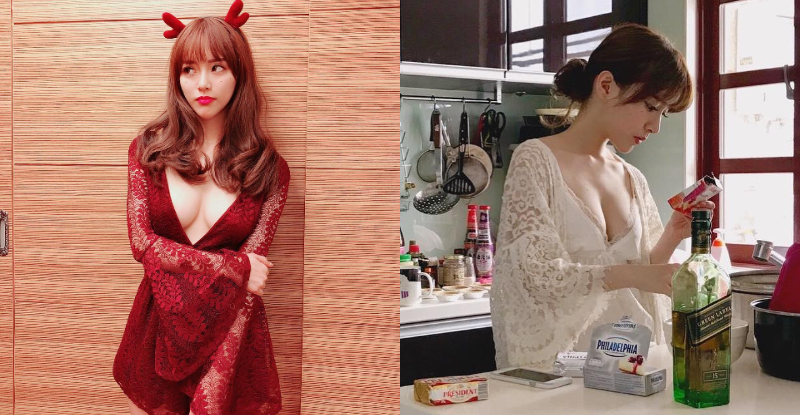 猛兽出没！性感空服员化身「胸狠麋鹿」深V大露浑圆「白皙美乳」！-小湿妹图