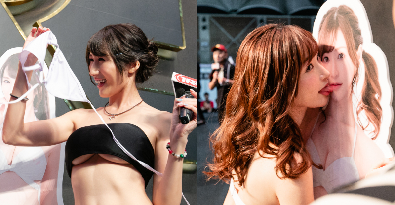 TRE福利场最高潮！立牌竞标太刺激　JULIA「原味比基尼」直接在台上脱啦！