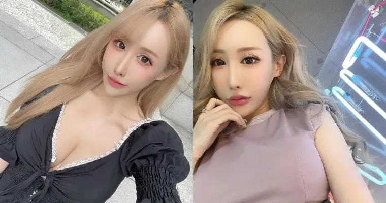 金发美模「陈洁儿」上传甜美自拍！超邪恶视角让「南半球」见客了