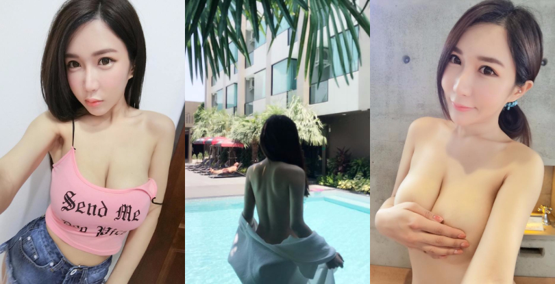 F奶大解放！JKF女郎「媗媗」入境随俗在饭店裸泳！场面太刺激就快hold不住！