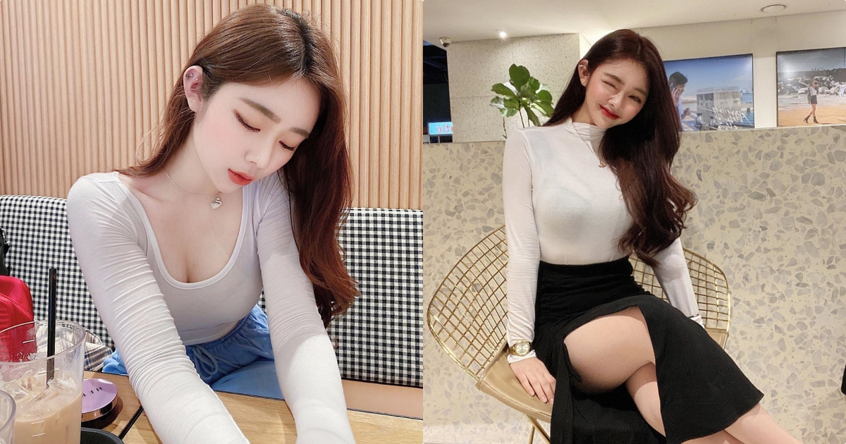 太U质！气质妹「低头时乳沟乍现」，一搜照片发现有九头身！-小湿妹图