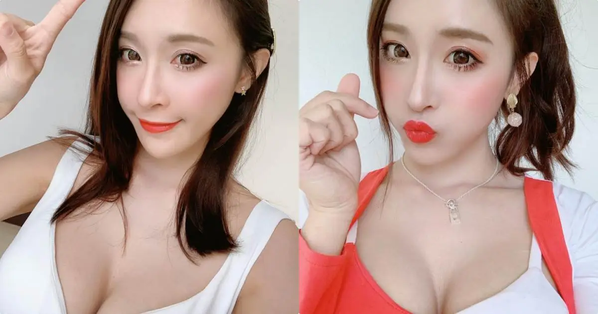 可爱萌妹「小漾」胸前有深沟，嘟嘴自拍「美乳超诱惑」！-小湿妹图